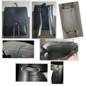 Black drawstring backpack